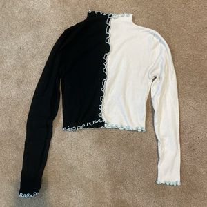 Blue Blush Cropped Sweater